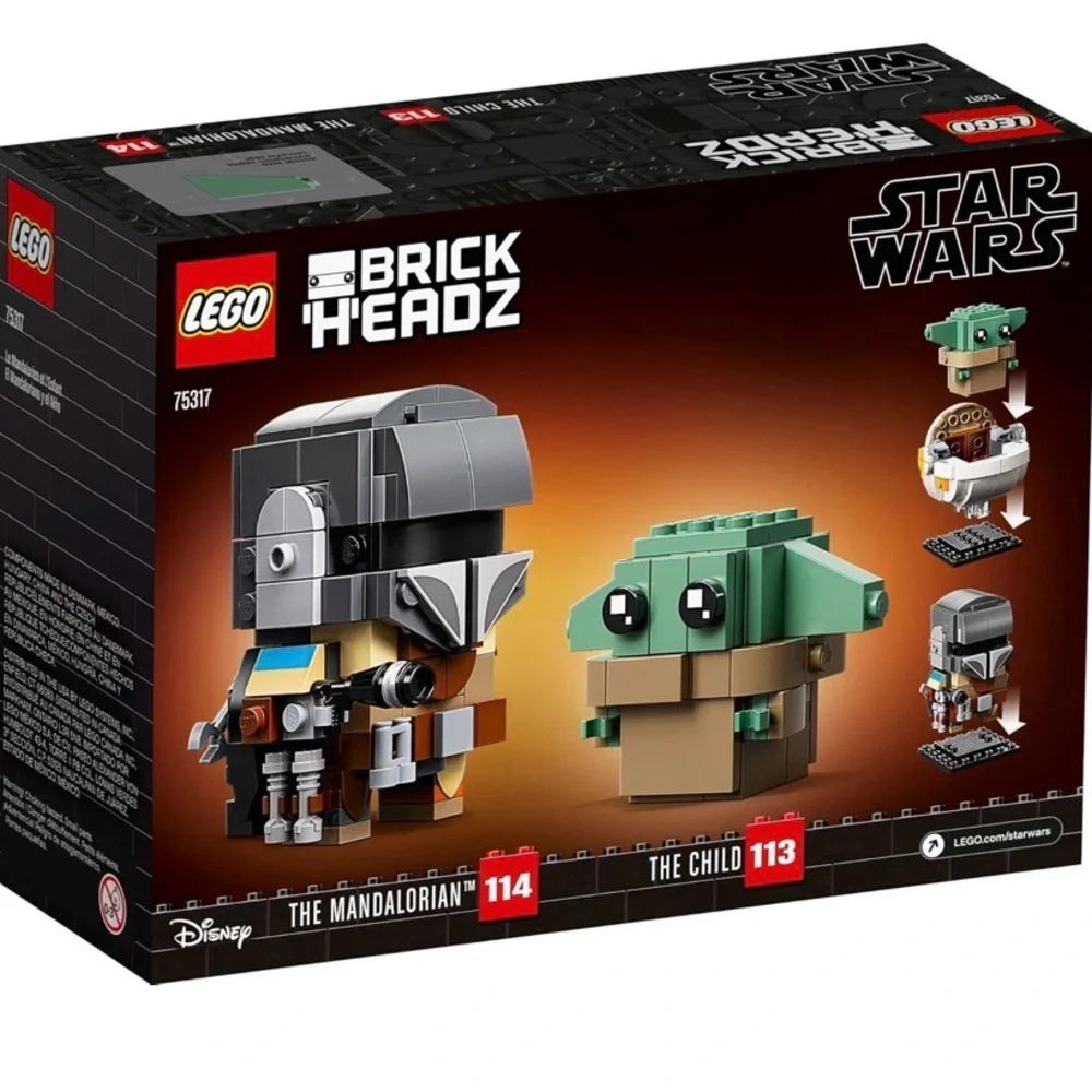 LEGO Star Wars Brickheadz The Mandolorian and The Child Set 75317 NEW Seques